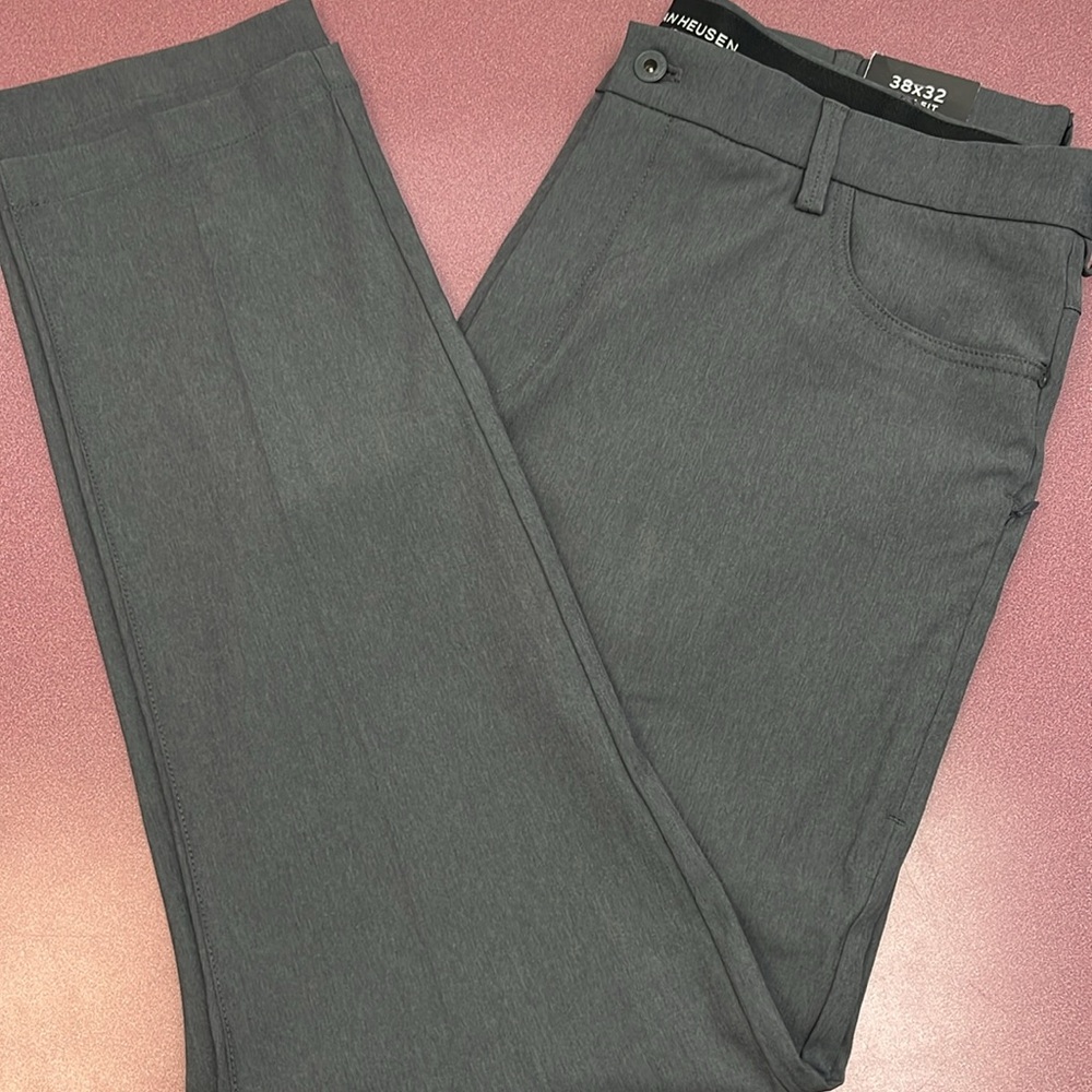 Van Heusen tech pants. Stretch. Slim fit. Flat front. Five pocket. NWT! SZ 38x32